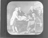 Drafting the Declaration of Independence, 1776.
