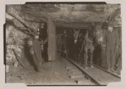 Trapper Boy holds the door open in a Pennsylvania coal mine