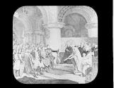 Archbishop Langton Presenting Magna Charta to Barons, 1213.