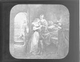 Sir Walter Raleigh parting his wife, 1618.