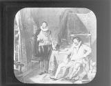 James I and his jeweler, George Heriot, 1620.