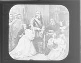 Family of Charles I interceding with Cromwell, 1649.