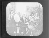 Charles I on scaffold, 1649.