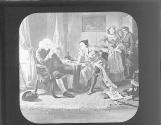 Dr. Johnson with Goldsmith reading the Vicar of Wakefield, 1764.