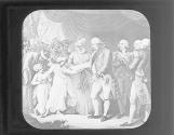 East Indian hostage Princess delivering treaty to Cornwallis, 1799.