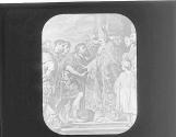 St Ambrose rebuking Theodosius, 390.