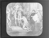 Charles II resigning crown to Philip II, 1556.
