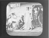 Queen Louise visiting poor family, 1810.