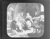 Louis XVI and family in prison, 1792.
