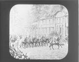 Red Prince reviewing Prussian cavalry, 1871.