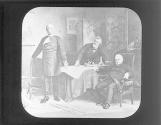 The Ultimatum. Bismarck dictating terms to Thier at Versailles, 1871