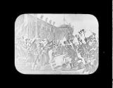 Napoleon III presenting Eagles to army.