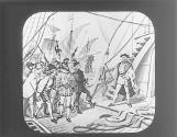 Columbus subdues mutiny of the crew.