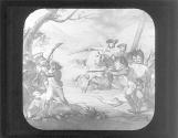 Battle between French and Austrians near Kintzingen, 1796.