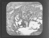 Napoleon asleep at bivouac fire, 1799.
