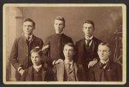 ["The Missing Links": John M. Griffiths, Cardiff Wales,  Clarence E. Sutton, Bath N.Y., William Gurnsey Barngall N.Y.,  Arthur B. Turner, Lima N.Y., Bruce L. Cook, Springwater, N.Y. and Norris M. Works, Genesee  Wesleyan Seminary]