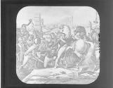 Napoleon wounded at Rathisbon, 1809.