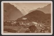 View from hotel Victoria at Interlaken, Jungfrau in distance.