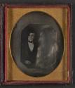 [Copy daguerreotype, portrait of James Buell (and first wife, Pauline Spencer, whose image next to his is rubbed out)]