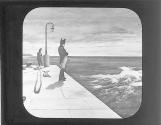 Napoleon on Quay at St Helena, 1816.