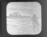 Christ walking on the waters.