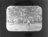[Crowd of people in forest]