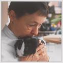 Mary Littlefield and her pet guinea pig