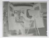 Brett Weston on step of car