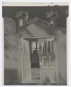 Santuario - gate + church, New Mexico