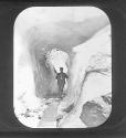 A tunnel cut in Grindelwald Glacier