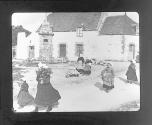A Village Scene in Brittany