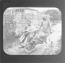 Canton. Wheelbarrow with passenger and pig