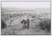 Noora, Hoora and Kareemat overlooking their home, Mithwaniyon ki Basti.