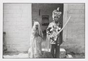 A young couple of 12 and 15 years of age outside the temple in Jodhpur where they were just married—child marriage is forbidden by the law but still routinely practised.