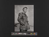 [Man wearing leather jacket]