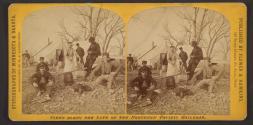 [Workmen in camp near Missouri River]
