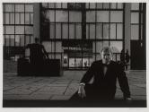 Louis Kahn at his Yale University Art Gallery, New Haven