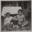 [Rosa Maria, Giusseppe, and Antonio Toscano, children of the photographer, at their home in Rocella Jonica]