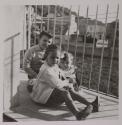 [Antonio, Rosa Maria, and Giuseppe Toscano, children of the photographer, at their home in Rocella Jonica]