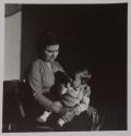 [Anna and Giuseppe Toscano, wife and child of the photographer, at their home in Rocella Jonica]