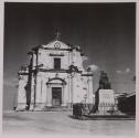 [Church of San Francesco and statue of Tommaso Campanella in the Piazza Carnovale, Stilo, Calabria, Italy]