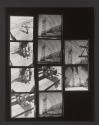 [Contact sheet from construction of a blimp hanger]