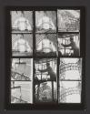 [Contact sheet from construction of a blimp hanger]