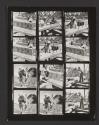 [Contact sheet from construction of a blimp hanger]