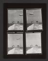 [Contact sheet from construction of a blimp hanger]