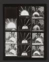 [Contact sheet from construction of a blimp hanger]
