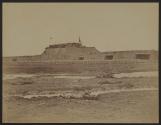 Rear view of Fort - Showing retreat of the Tartars. Taku.