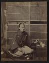 Japanese Daimio [Daimyo] with tea service and hibachi