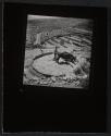 [Man with cattle on terrace farm, Greece]