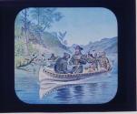 Marquette Sailing Down the Mississippi, 1673.